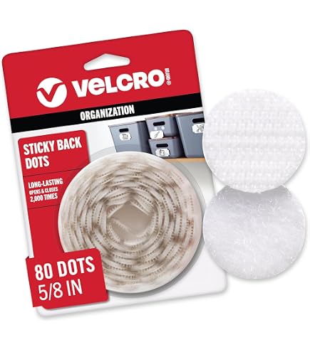 Lot De 5 Pastilles Velcro® Adhésives - 3/4 De Pouce - Blanc - Crochet Et Boucle