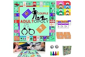 Adultopoly Board Game - Couple Adult Opoly Board Game - Valentines Gifts for Him Her Boyfriend Girlfriend - Birthday Date Nig