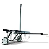 Agri-Fab 48 In Tow Behind Lawn Dethatcher with 24 Durable Spring Steel Tines and Universal Hitch