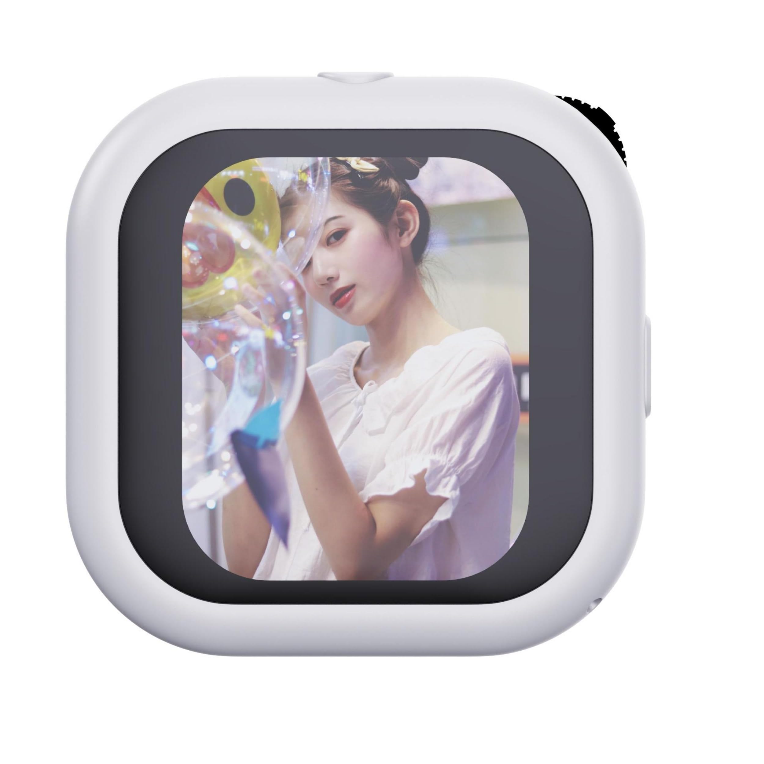 Wireless Vlog Selfie Monitor Screen with AMOLED Display, 4K Phone Vlog Selfie Monitor Screen Bluetooth Remote, Magnetic Back Camera Monitor for Vlog Live TikTok, Compatible with iPhone/Android - Skin