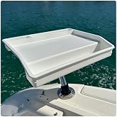 Five Oceans Boat Cutting Board, 17"x14"- Deluxe Bait Cutting Table with Rod Holder Mount, Knife &amp; Pliers Holder, 3 Deep Trays &amp; Draining Hole - 1-Year Warranty - FO4298