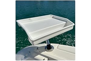 Five Oceans Boat Cutting Board - Deluxe Bait Cutting Table with Rod Holder Mount, Knife & Pliers Holder, 3 Deep Trays & Draining Hole - 1-Year Warranty - FO4298