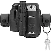 1791 EDC Multitool & Flashlight Holster, Leather EDC Organizer Belt Pouch Fits Multitool, Knife, Flashlight, Keys - Compatible with Heavy Duty Leatherman, Gerber, SOG