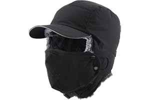 Connectyle Trapper Hat for Men Women Faux Fur Winter Hat with Ear Flaps Water-Resistant Hunting Hats Ushanka Skiing Cap