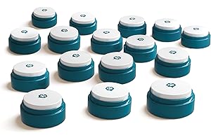 FluentPet Basic Buttons 16-Pack | Recordable Buttons with Batteries Included for Dogs and Cats | Customizable Cat/Dog Buttons for Communication | HexTiles Required (Sold Separately)