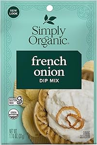 Simply Organic French Onion Dip, Certified Organic, Kosher, Mixes | 1.1 Ounce (Pack of 1)