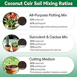 ZeeDix 10 Pcs Compressed Coco Coir Brick for