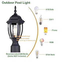 LIT-PaTH Outdoor Post Lighting Fixture Pole