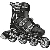 Roller Derby V-Tech 500 Adjustable Performance Inline Skates | Adjustable inline skates feature push-button sizing, triple buckles, ventilated boot, 76mm wheels and Gold-7 bearings.