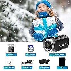 Weochi Video Camera Camcorder Ultra HD 2.7K 42MP