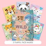 7th Heaven Go Wild Animal Face Sheet Mask Gift Set - 5 Hydrating Kids Masks view 2