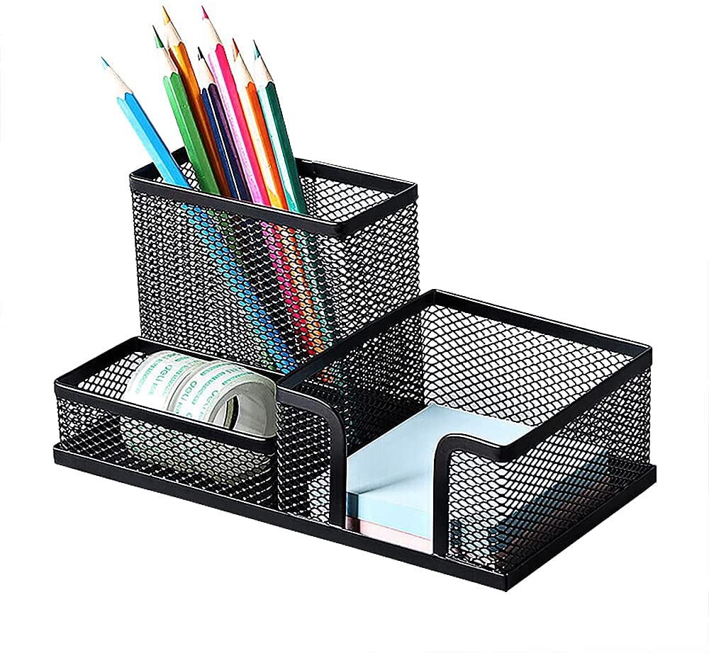 ALOKRUPSWAM Mesh Pen Holder, Metal Pencil Holders Pen Organizer for Desk Office Pencil Holders
