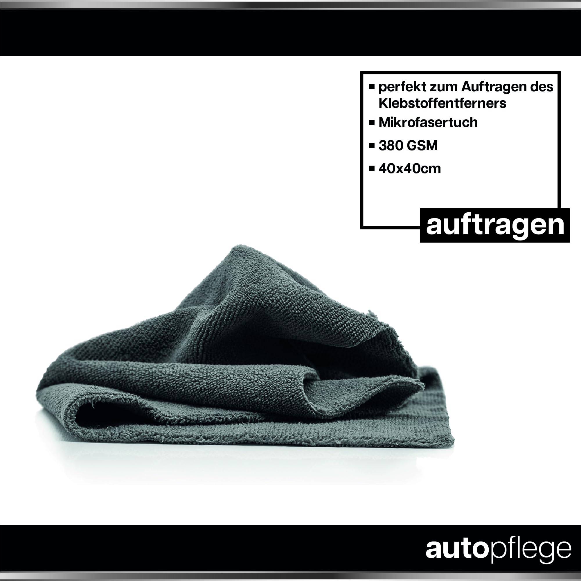 Klebstoffentferner Set | Koch Chemie Eulex 1l Klebereste Entferner + Sprühkopf + Mikrofasertuch+ Schaber | Entfernt Kleberückstände wie Aufkleber Etiketten von Glas Lack Metall | Etikettenlöser 4