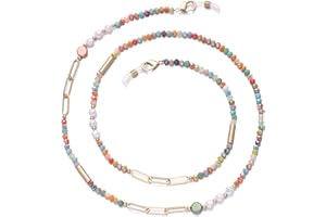 ERNAULO Glasses Chain for Women Eye Glasses Holders Around Neck Crystal Beaded Eyeglasses Strap Eyeglass Chain for Women