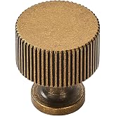 khtumeware 10 Pack Antique Brass Cabinet Knobs Solid Heavy-Duty Bifold Closet Door Knobs Cabinet Hardware for cabinets Dressers Pull for Bathroom Kitchens Knobs