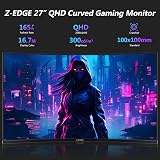 Z Edge UG27Q 27 Inch QHD Curved Gaming Monitor 165Hz 1ms MPRT FreeSync view 6
