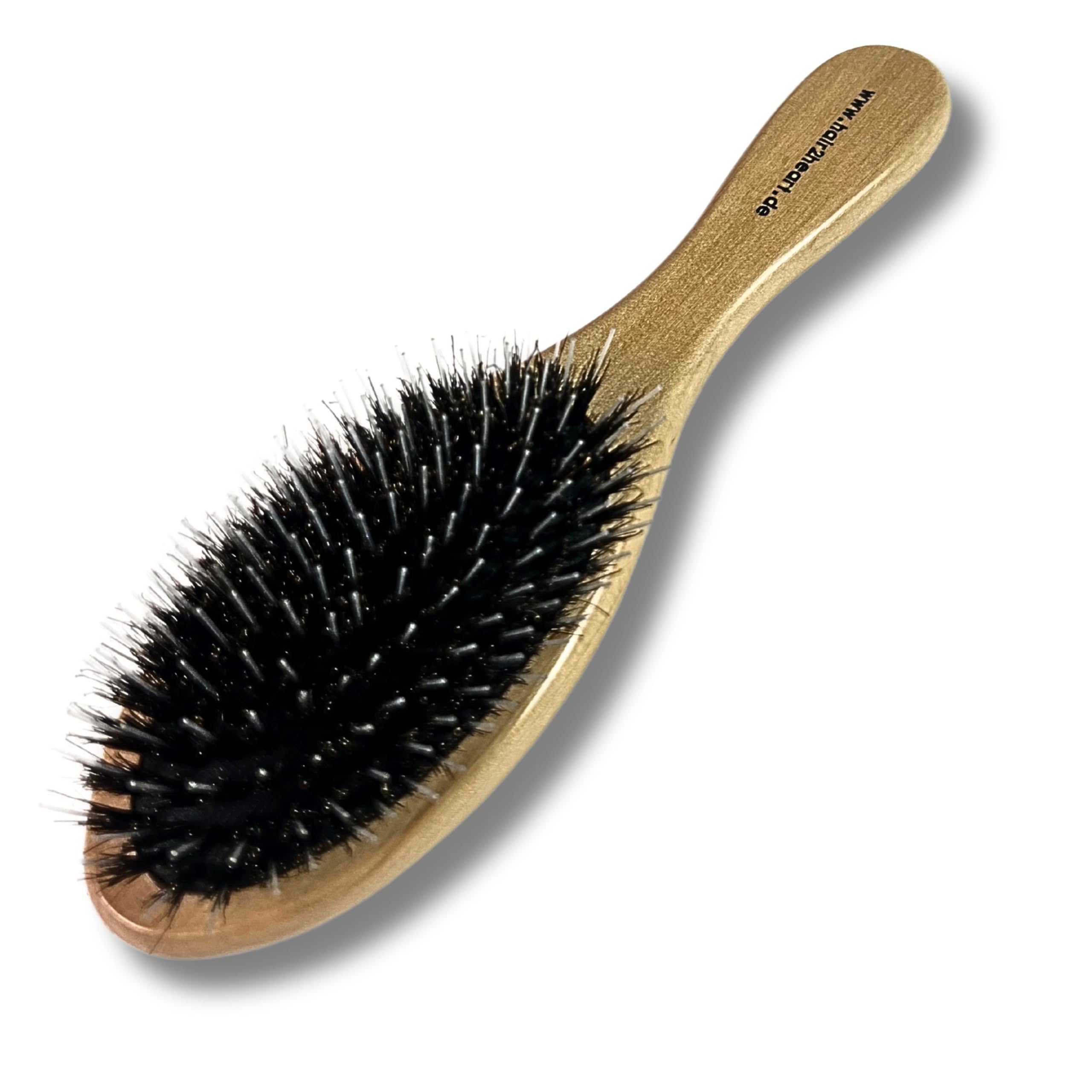 hair2heart Wooden Extensions Brush, 22.5cm | Gentle Care and Detangling for Long-lasting Beauty | Brush for Extensions and Natural Hair