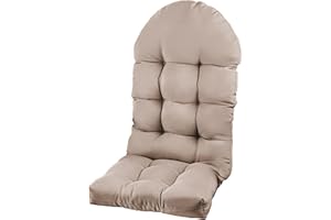 PNP HWJIAJU Patio Chair Cushion for Adirondack, High Back Rocking Chair Cushion 44x19x4 inch, Outdoor Seat Back Chair Cushion Sunscreen and Fade-Resistant (Beige, 1)