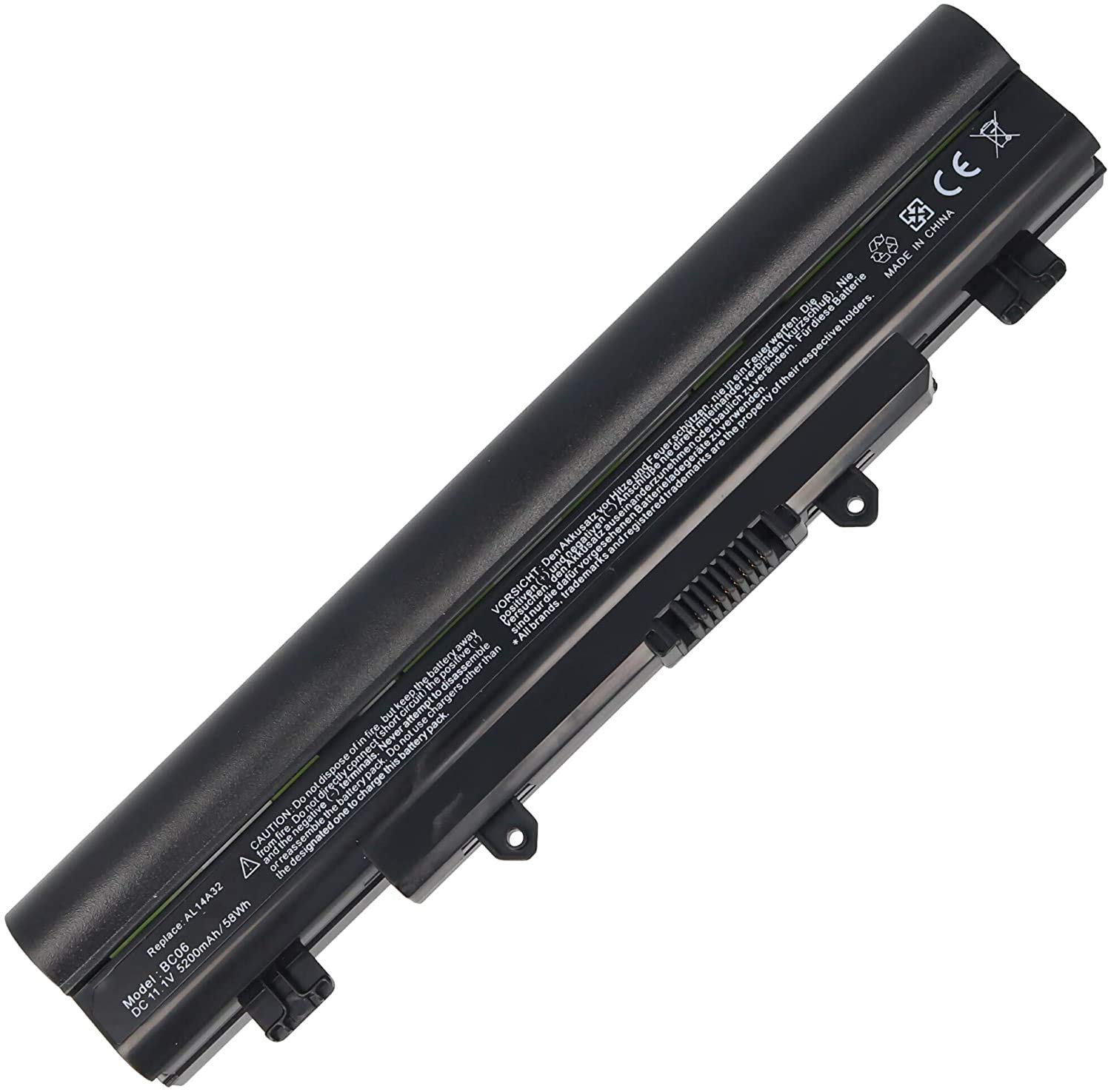 AL14A32 Laptop Battery Replacement for Acer Aspire E14 E15 E5-421 E1-571 E5-411 E5-511 E5-521 E5-531 E5-551 E5-571 Aspire E14 E15 Touch,Extensa 2509 EX2509 2510 EX2510 2510G Series(11.1V 5200mah)