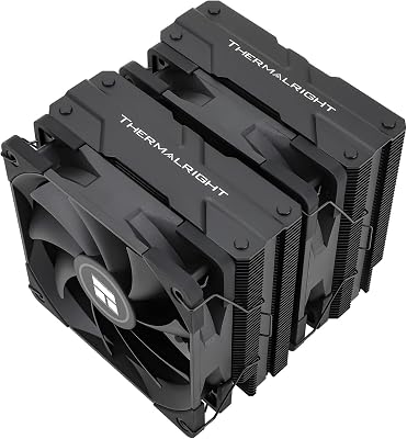 Peerless Assassin 120 Black CPU-Luftkühler, 6 Heatpipes, zwei 120mm C12B PWM Lüfter, Aluminium-Kühlkörperabdeckung, AGHP-Technologie, für AMD AM4/Intel LGA 1700/1150/1151/1200/2066/2011