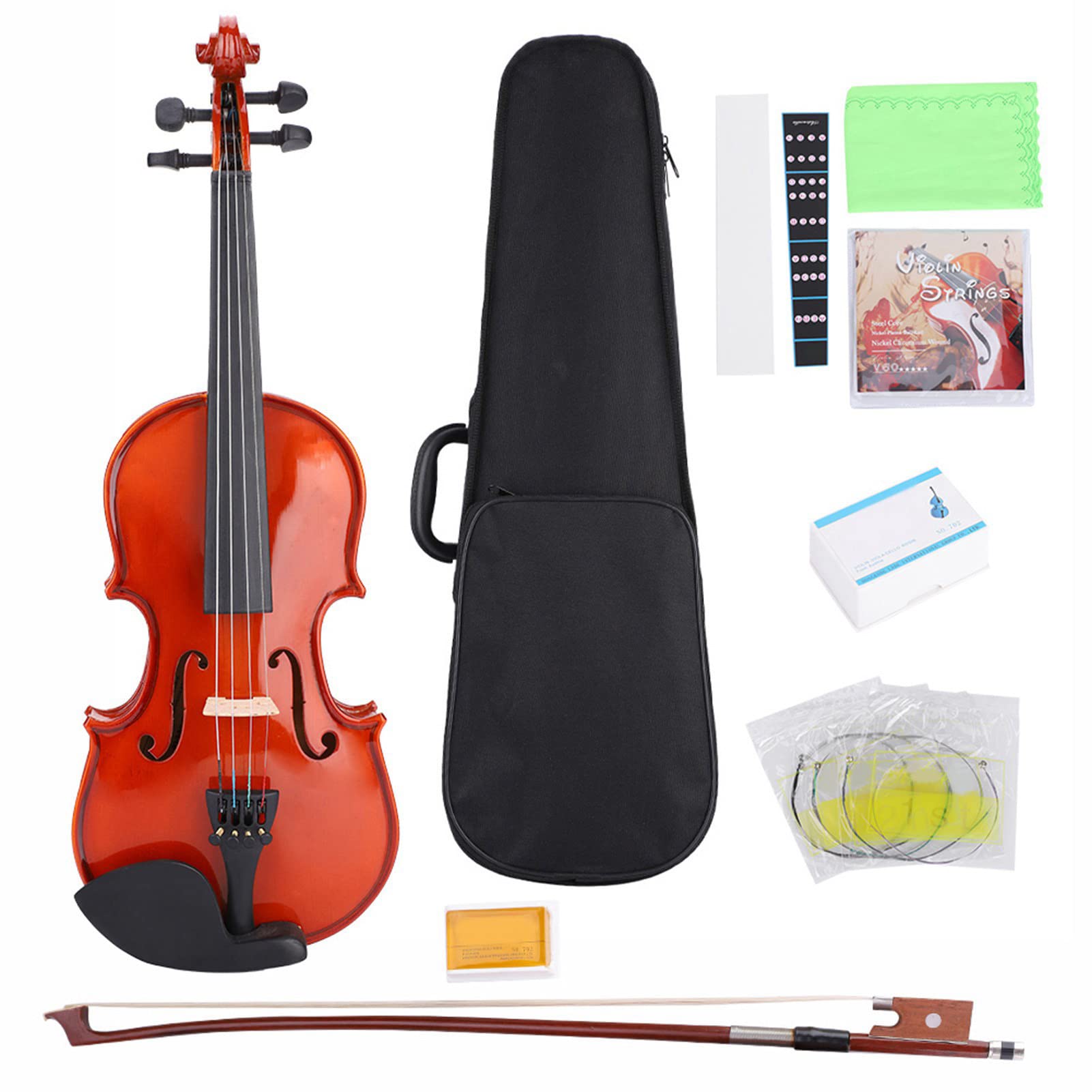 Photo 1 of 1/8 Kid Violin Set Full Size Beginner Kit with Case Bow Rosin Strings Scale Stickers for Beginners Learning Practice