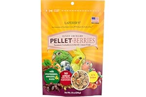 LAFEBER'S Pellet-Berries Pet Bird Food, Made with Non-GMO and Human-Grade Ingredients, for Cockatiels, Conures, Parakeets (Bu