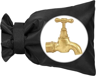 OFFCUP Outdoor Tap Cover 1 Pack Large Insulated Winter Faucet Protector Black