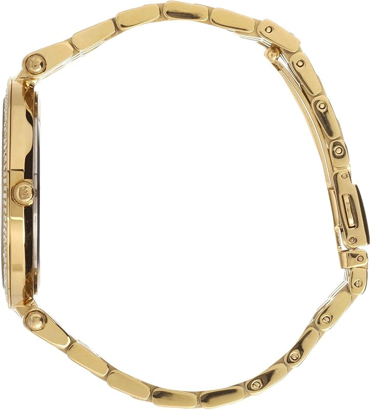 Relógio feminino michael kors darci, movimento de três ponteiros, caixa de aço inoxidável dourado de 39 mm com pulseira de aço inoxidável, mk3191