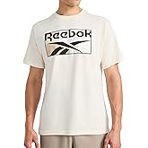 Reebok Mens Short Sleeve Graphic Crewneck T-Shirt, Standard Fit, Lightweight Cotton-Poly Fabric
