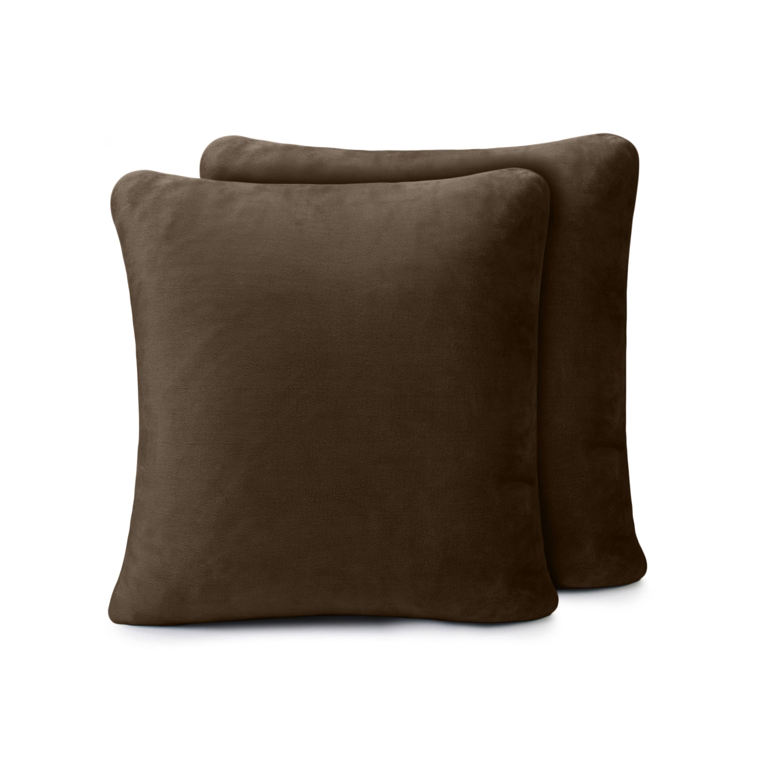 Amago - Cushion Cover Set of 2, Cashmere Feeling, 50 x 50 cm - Chocolate