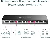 TP-Link TL-SG116E 16-Port Gigabit Managed Network Switch VLAN QoS IGMP Metal view 3