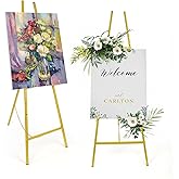 EIPTLOS 4-Tier Gold Easel Stand for Sign, 2 PACK Large Adjustable Height Display Easel for Wedding Sign, Party, Posters, Comm