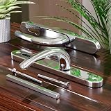 Bwintech Polished Chrome UPVC Door Handle Set 92mm 210mm 243mm Plate 304 view 7