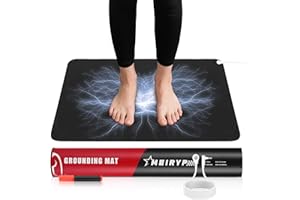 Polfeite Professional Grounding Mat with Carbon Fiber Technology | 24"x16" Indoor Earthing Pad + 15ft Medical-Grade Cord | Cellular Energy Renewal & Inflammation Support
