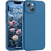 SUPFINE Designed for iPhone 14 Case,Premium Liquid Silicone with [Soft Anti-Scratch Microfiber Lining][Upgraded Camera Protection] Slim Shockproof Protective Phone Case for Men Women Girls,Deep Blue