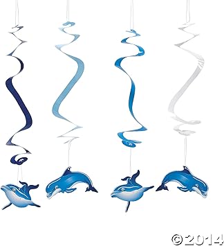 Amazon Com Fun Express Dolphin Party Dangling Swirls Party