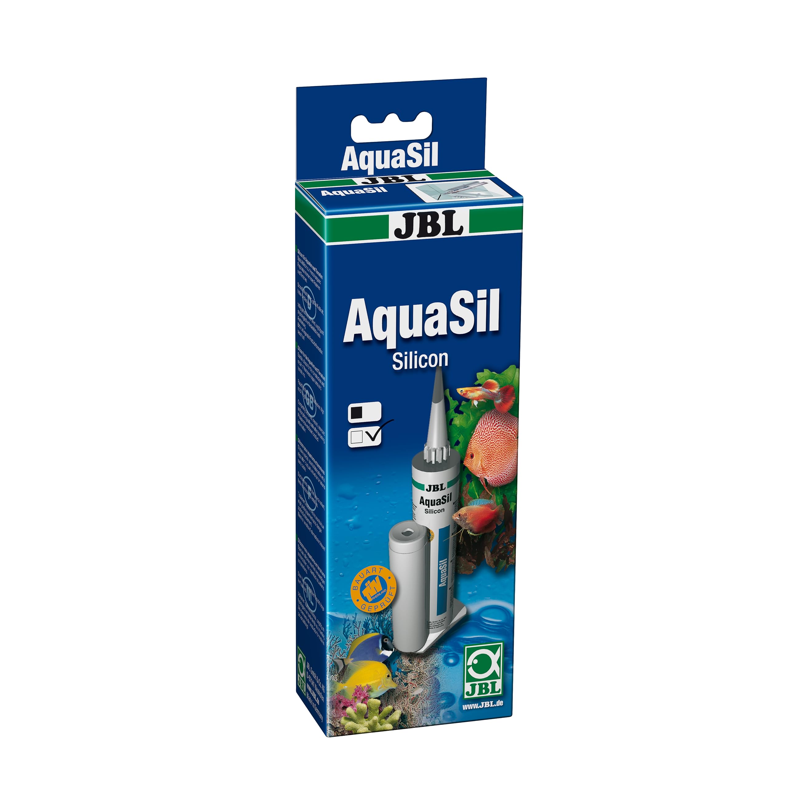 JBL AquaSil 80 ml transparent, Special silicone for aquariums and terrariums — image 1
