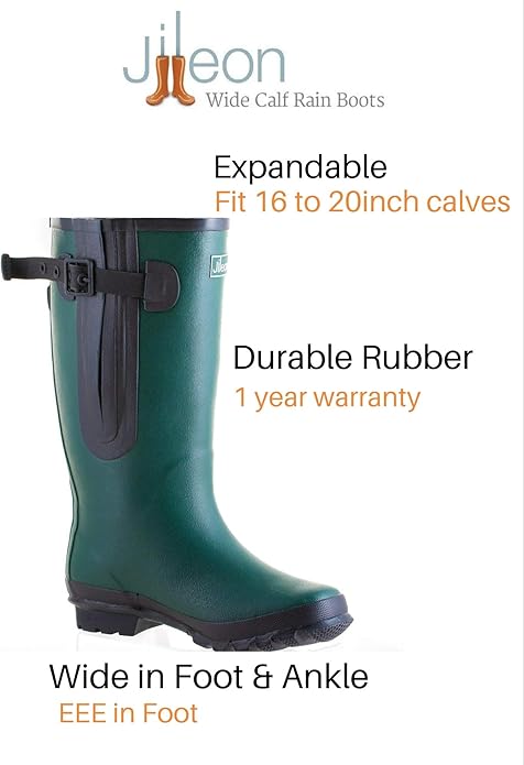 wide calf rain boots amazon