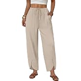 Sampeel Wide Leg Pants Woman Palazzo Capri Pants Cropped Spring Summer Vacation Outfits Fashion Clothing Beach Clothes 2026