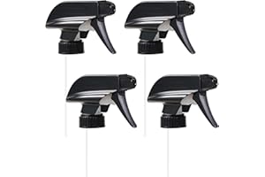 Visberius 4 Pack Trigger Sprayers Replacement Spray Nozzles with Mist Stream Sprayer for 8oz/16oz Glass Spray Bottles,Quality