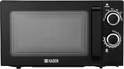 Haden 20L 800W Microwave Oven Black, 6 Power Levels, Defrost