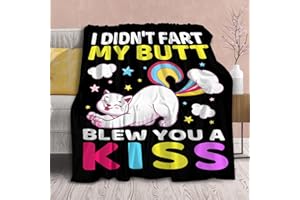 VIRUDHAKA Funny Cat Blanket Gift for Girls Boys- 40x50 Inches Soft Flannel Throws Blankets Funny Gift for Teen Women Men Adult Cute Cat Lover Gifts for Birthday Christmas Halloween Bed Sofa Couch