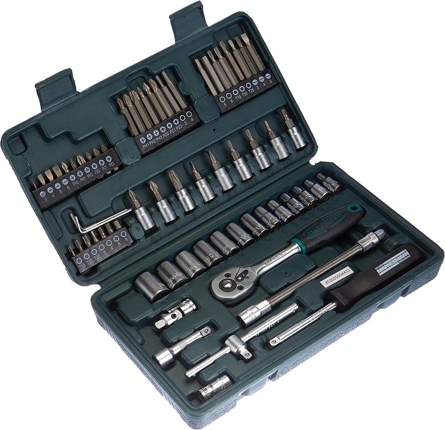 Mannesmann Socket Set/CV-Steel/VPA/GS Approved (65 Pieces)