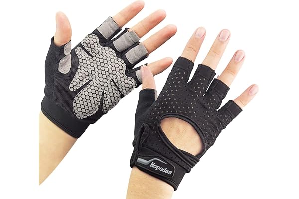 Hopedas Workout Gloves Weight Lifting Gloves Palm Support Protection for Men Women, Exercise Gloves Sports for Training, Fitn