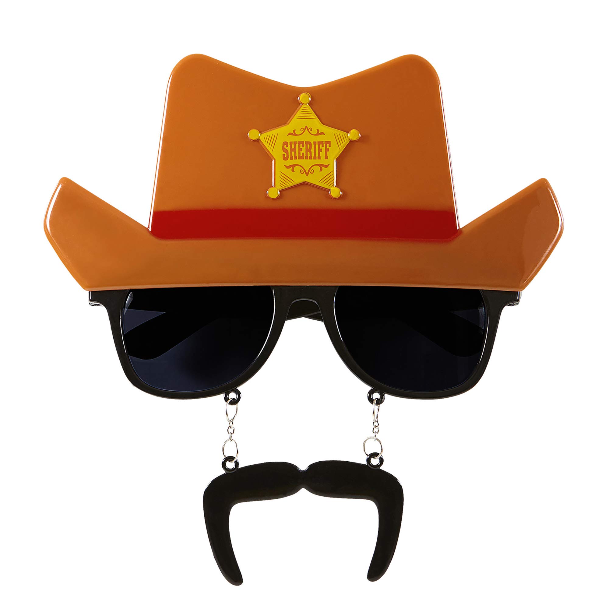 Widmann wid14401 ? Cowboy Glasses With Moustache, Multicoloured, One Size
