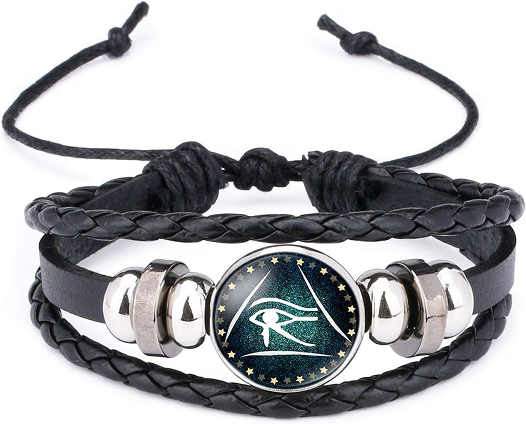 YNX Horus Eye Bracelet,Men & Women,Leather Wristband