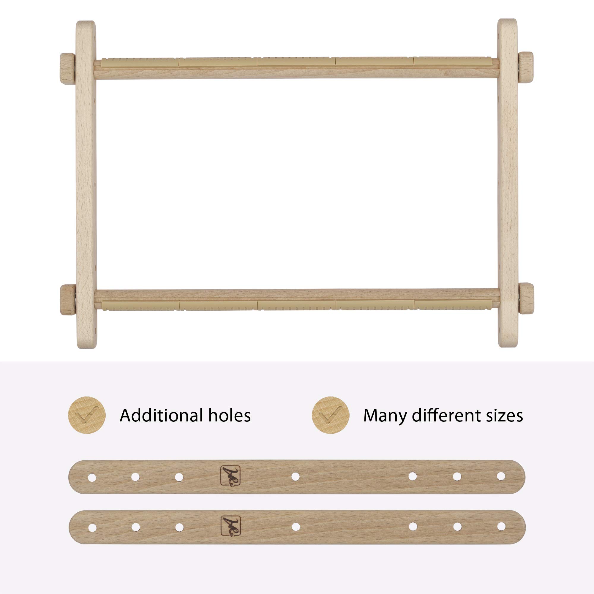 Arabeska Cross Stitch Scroll Frame Set with Plastic Clamps from Beech Hardwood Different Sizes (S/L/SE) (Special Edition)