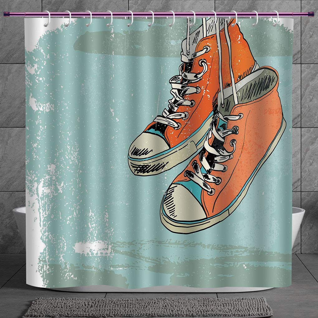 Stylish Shower Curtain 2 0 Modern Old Fashioned Punk Sports