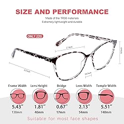JFXQDR Women's Blue Light Blocking Glasses, TR90