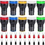 Xiatiaosann 22mm LED Indicator Light 110-220V AC/DC 5 Color Signal Lamp Panel view 1
